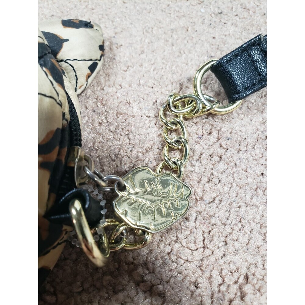 Betsey Johnson Luv Betsey Cheetah Heart Print Round Crossbody With Cat Ears Sz S - Picture 3 of 9